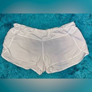 White Lululemon shorts